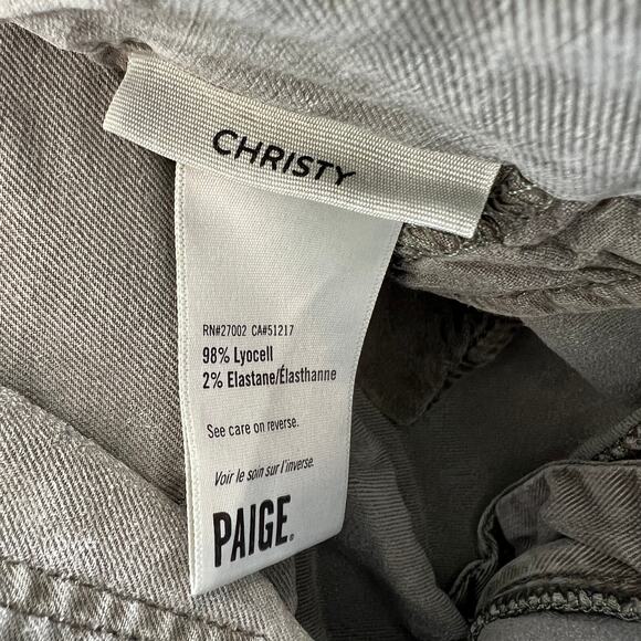 Paige Christy Pants Coastal Green Drawstring Women’s Pants Size 25 Stretch Twill - Picture 11 of 12